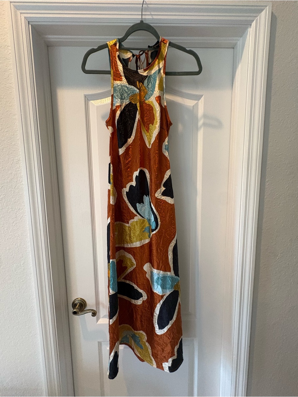 House of Harlow 1960 Rust Multi Abstract Maxi Dress - Picture 3 of 6